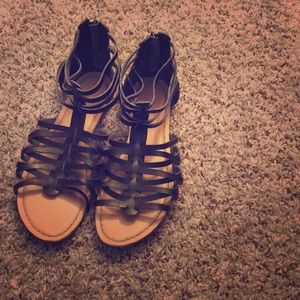 These are cute strappy sandals